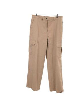 Theory Wide Leg Cargo Pant in Neoteric Stretch Twill Beige Size 10 MSRP $345